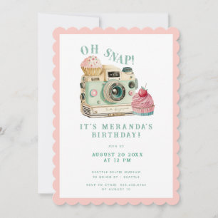Oh Snap Camera Birthday Invitation