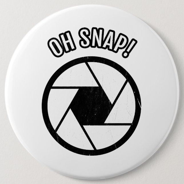 Oh Snap Camera Edition Gift For Cool Photography Button (Front)