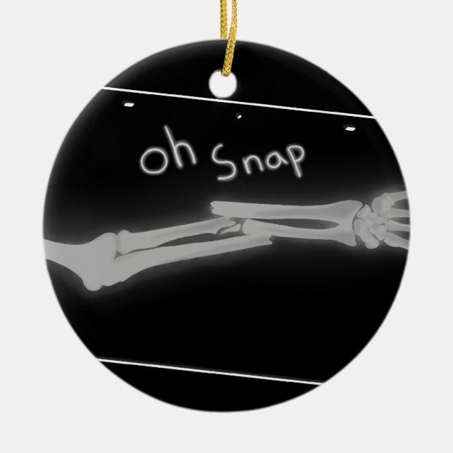 Oh Snap Ceramic Ornament (Front)