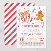 Oh Snap Christmas Birthday Invitation - White