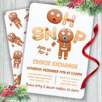 Oh Snap Christmas Cookie Exchange Gingerbread man Invitation