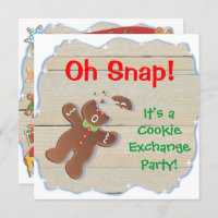 Oh Snap Christmas Cookie Exchange Party Invitation