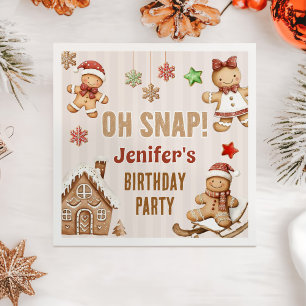Oh Snap Christmas Cookie Gingerbread Birthday Napkins