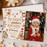 Oh Snap Christmas Gingerbread Birthday Photo