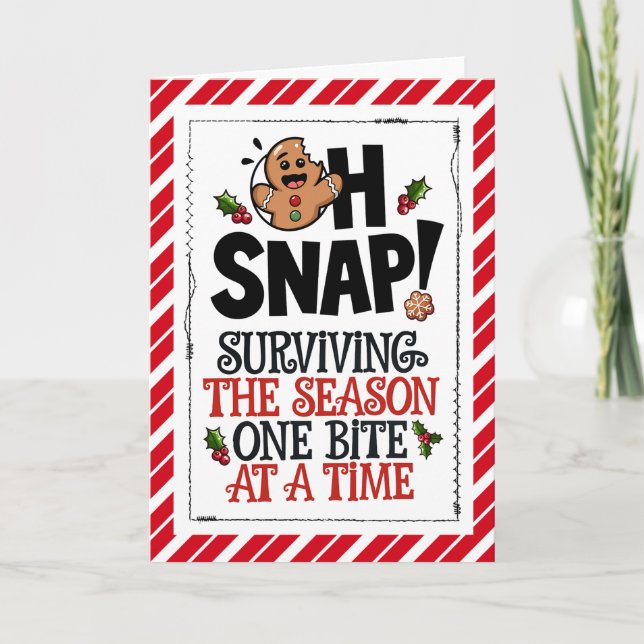 Oh Snap! Christmas Gingerbread Man Card (Front)