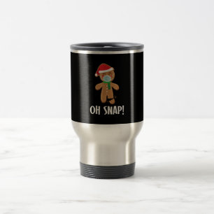 Oh snap christmas gingerbread man mask gift travel mug