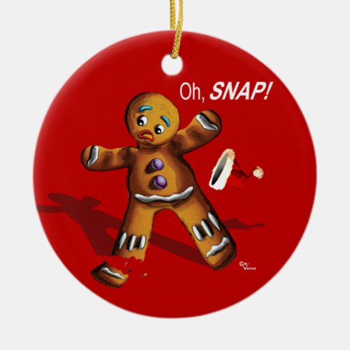 Oh Snap Christmas Ornament red