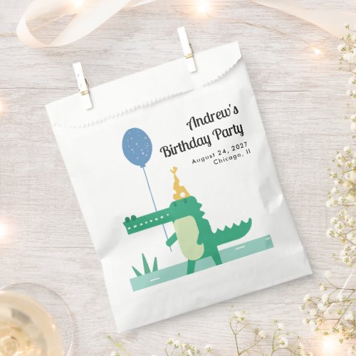 Oh Snap Cute Alligator Kids Birthday  Favor Bag