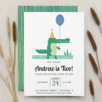 Oh Snap Cute Alligator Kids Birthday Party