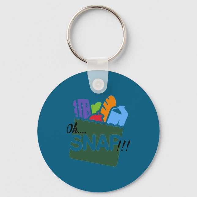 Oh Snap Ebt Benefits Food Stamps Hood Funny  Keychain (Front)