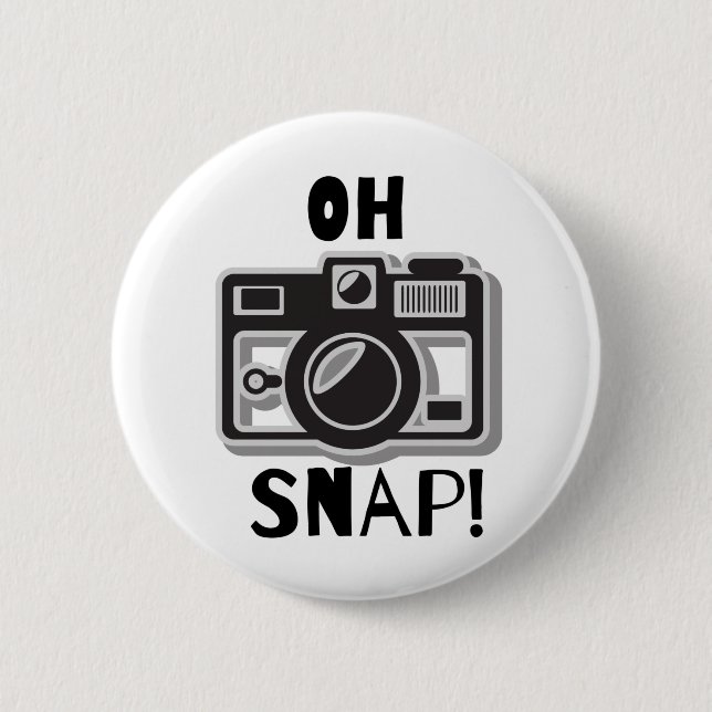 OH SNAP! funny camera design Button (Front)