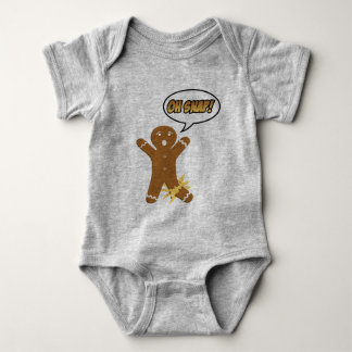 Oh Snap! Funny Christmas Gingerbread Man Baby Bodysuit