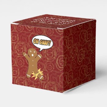 Oh Snap Funny Christmas Gingerbread Man Broken Leg Favor Boxes by ChristmasCardShop at Zazzle