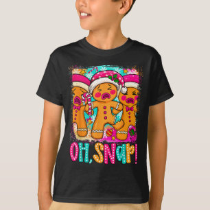 Oh Snap Funny Christmas Gingerbread Man Xmas Cooki T-Shirt