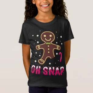 Oh Snap Funny Cute Christmas Gingerbread Man T-Shirt