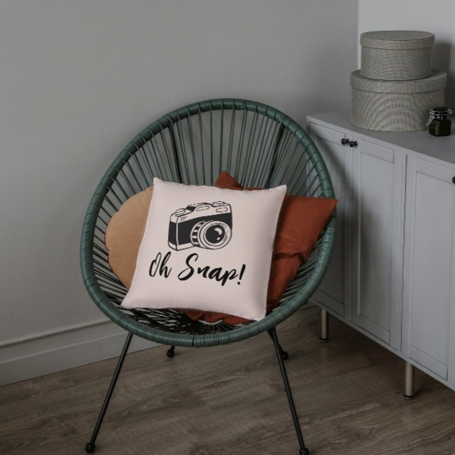 Oh Snap! - Funny & Cute Throw Pillow (Creator Uploaded)
