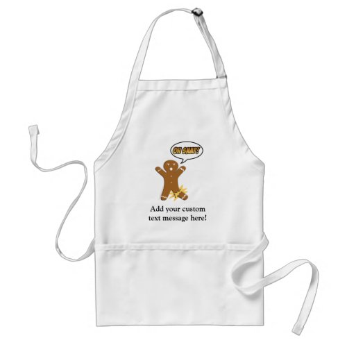 Oh Snap Funny Gingerbread Man Adult Apron