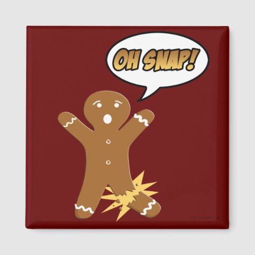 Oh Snap Funny Gingerbread Man Christmas Magnets