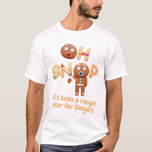 Oh Snap Funny Gingerbread Man Christmas t_shirt