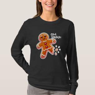 Oh Snap! Funny Gingerbread Man Cookie Broken Leg C T-Shirt
