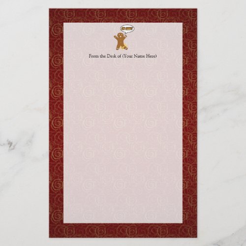 Oh Snap Funny Gingerbread Man Stationery
