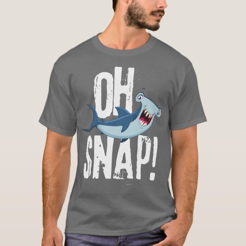 Oh Snap Funny Hammerhead Shark Lover Graphic Kids  T_Shirt