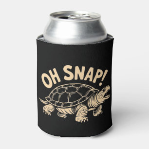 Oh Snap Funny Sarcastic Snapping Turtle Joke  Can Cooler