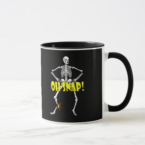 Oh Snap Funny Skeleton Halloween Mug