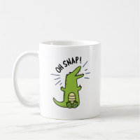 Oh Snap Funny Snapping Crocodile Pun  Coffee Mug