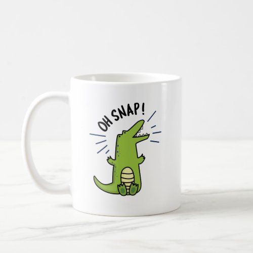 Oh Snap Funny Snapping Crocodile Pun  Coffee Mug