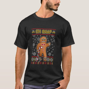 Oh Snap Gingerbread Christmas Xmas Family Pajamas  T-Shirt