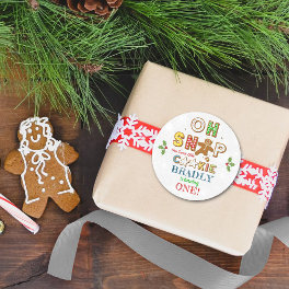 Oh Snap! Gingerbread Cookie Any Age Birthday Classic Round Sticker