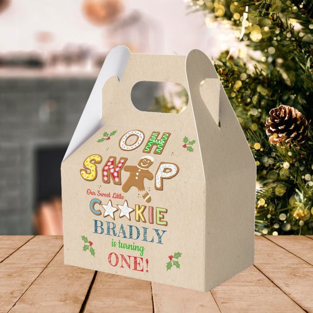 Oh Snap! Gingerbread Cookie Any Age Birthday Favor Boxes (Creator Uploaded)