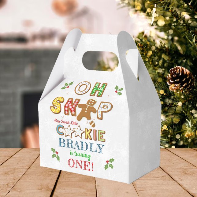 Oh Snap! Gingerbread Cookie Any Age Birthday Favor Boxes (Creator Uploaded)
