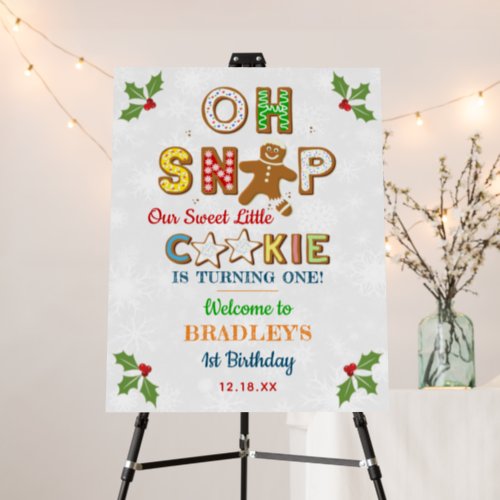 Oh Snap Gingerbread Cookie Any Age Birthday Foam Board