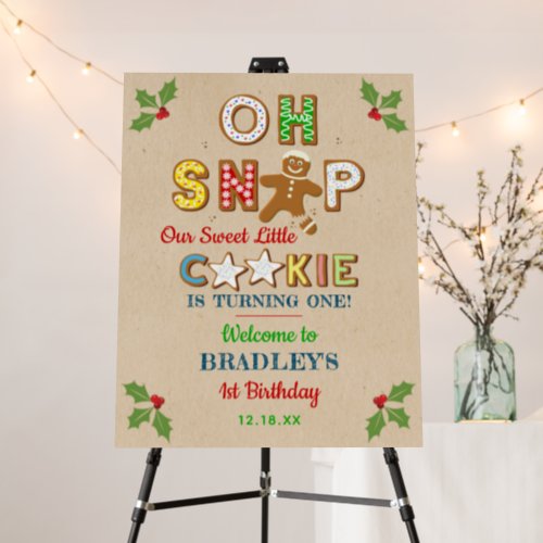 Oh Snap Gingerbread Cookie Any Age Birthday Foam Board