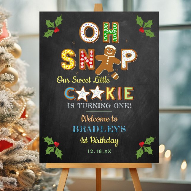 Oh Snap! Gingerbread Cookie Any Age Birthday Foam Board (Creator Uploaded)