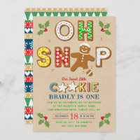 Oh Snap! Gingerbread Cookie Any Age Birthday Invitation