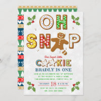 Oh Snap! Gingerbread Cookie Any Age Birthday Invitation