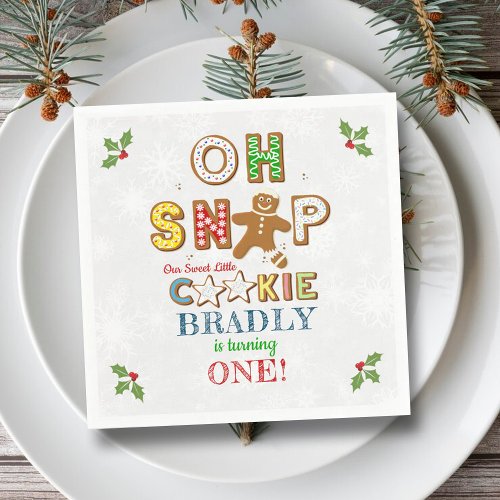 Oh Snap Gingerbread Cookie Any Age Birthday Napkins