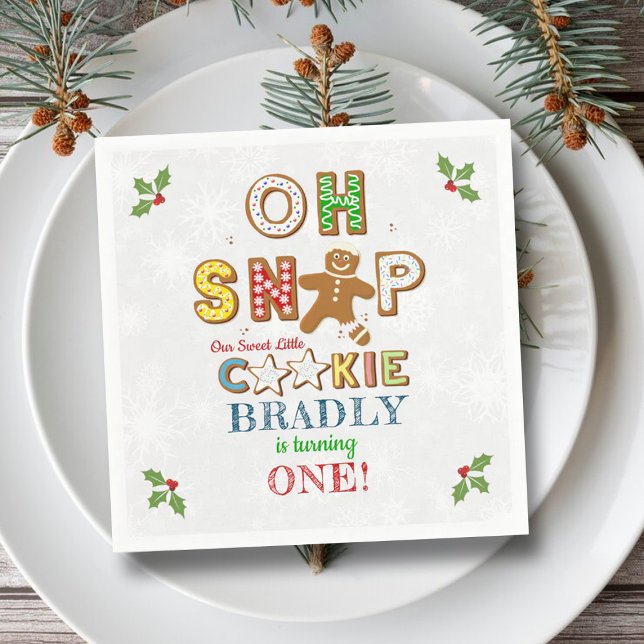 Oh Snap! Gingerbread Cookie Any Age Birthday Napkins (Creator Uploaded)