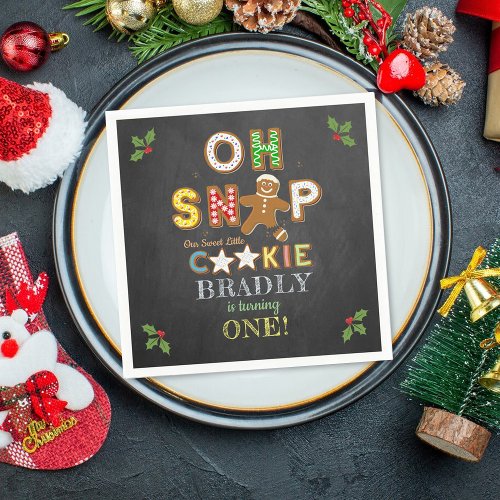 Oh Snap Gingerbread Cookie Any Age Birthday Napkins