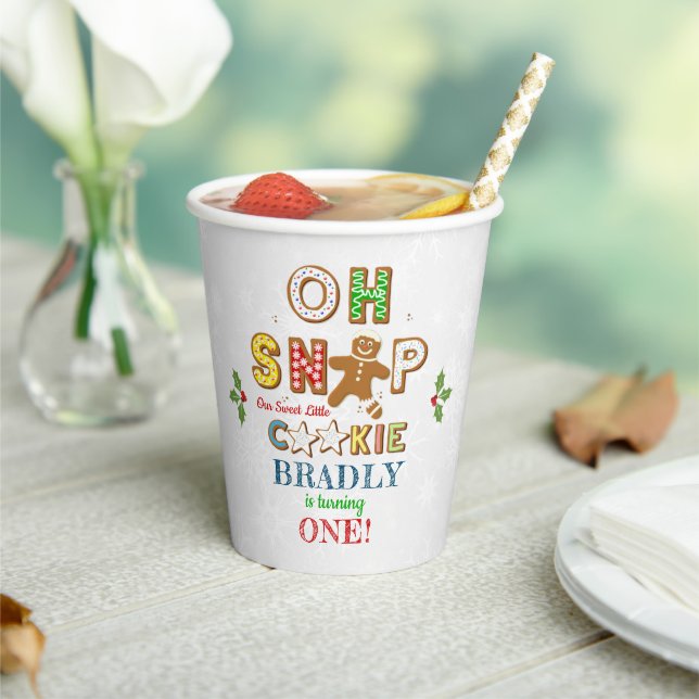 Oh Snap! Gingerbread Cookie Any Age Birthday Paper Cups (Insitu)