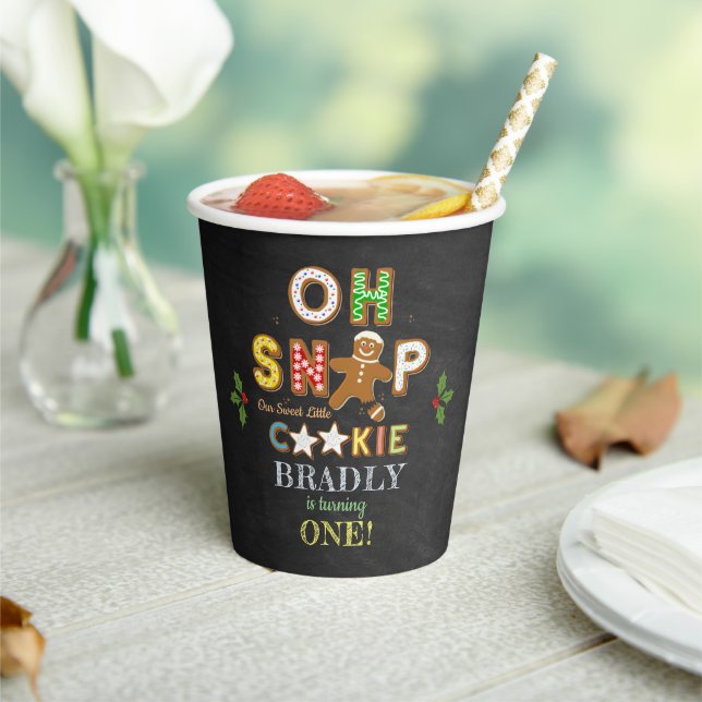 Oh Snap! Gingerbread Cookie Any Age Birthday Paper Cups (Insitu)