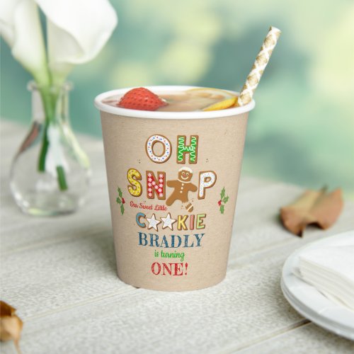 Oh Snap Gingerbread Cookie Any Age Birthday Paper Cups