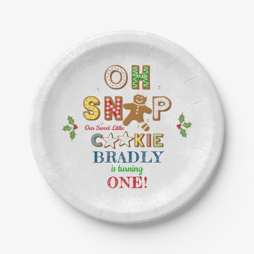 Oh Snap Gingerbread Cookie Any Age Birthday Paper Plates