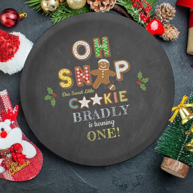 Oh Snap! Gingerbread Cookie Any Age Birthday Paper Plates (Creator Uploaded)