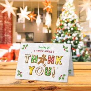 Oh Snap! Gingerbread Cookie Any Age Birthday Photo Letterpress Thank You Card