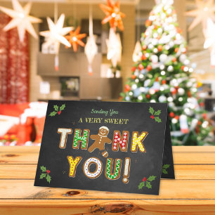 Oh Snap! Gingerbread Cookie Any Age Birthday Photo Letterpress Thank You Card