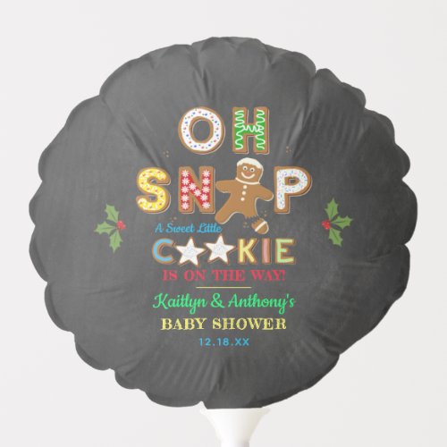 Oh Snap Gingerbread Cookie Baby Shower Balloon